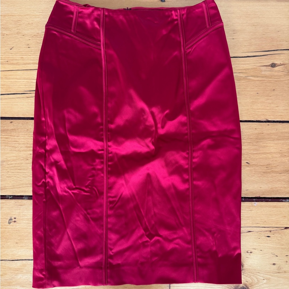 New White House Black Market Red Pencil Skirt